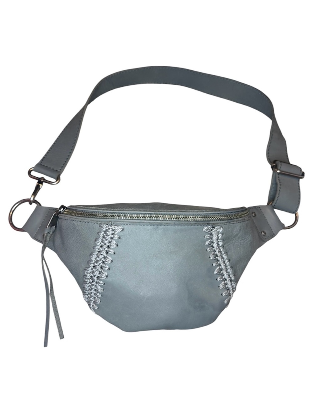 The Sak Tess Slate Blur Gray Leather Sling Bag,